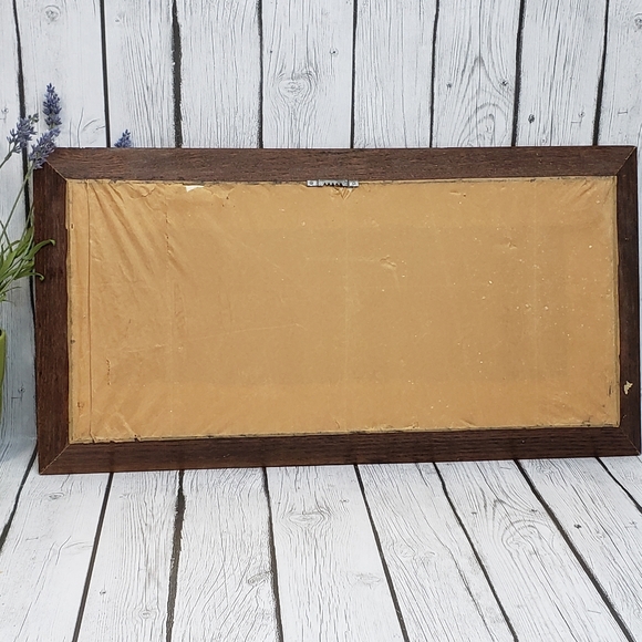 Vtg. Framed Cross Stitch "Give Us This Day Our Daily Bread" Mantel/Wall Decor - Picture 2 of 8